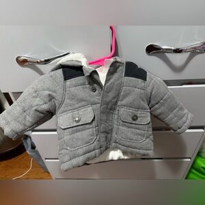 Gray Baby Jacket with Black Accents